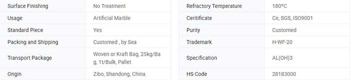 Synthetic Marble Grade Coarse Aluminium Hydroxide